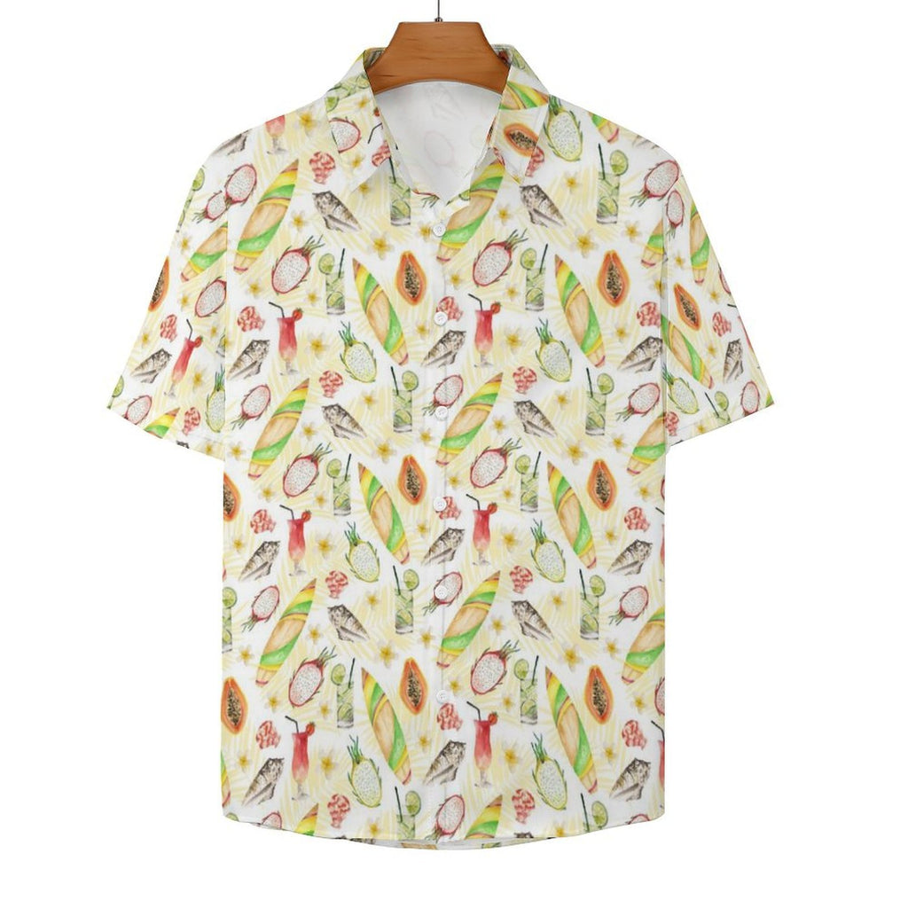 Tropical Surf Women's Collared Pocketless Short Sleeve Shirt