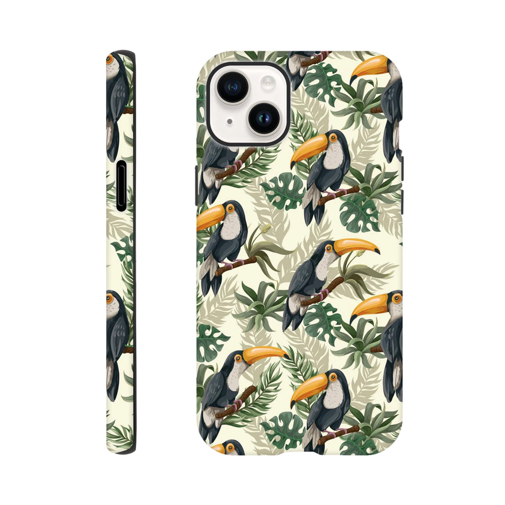 Toucan Jungle - Apple iPhone Tough case iPhone 14 Plus iPhone Tough Case animal Globally Fulfilled