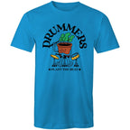 Drummers Plant The Beat - Mens T-Shirt Arctic Blue Mens T-shirt Music Printed In Australia