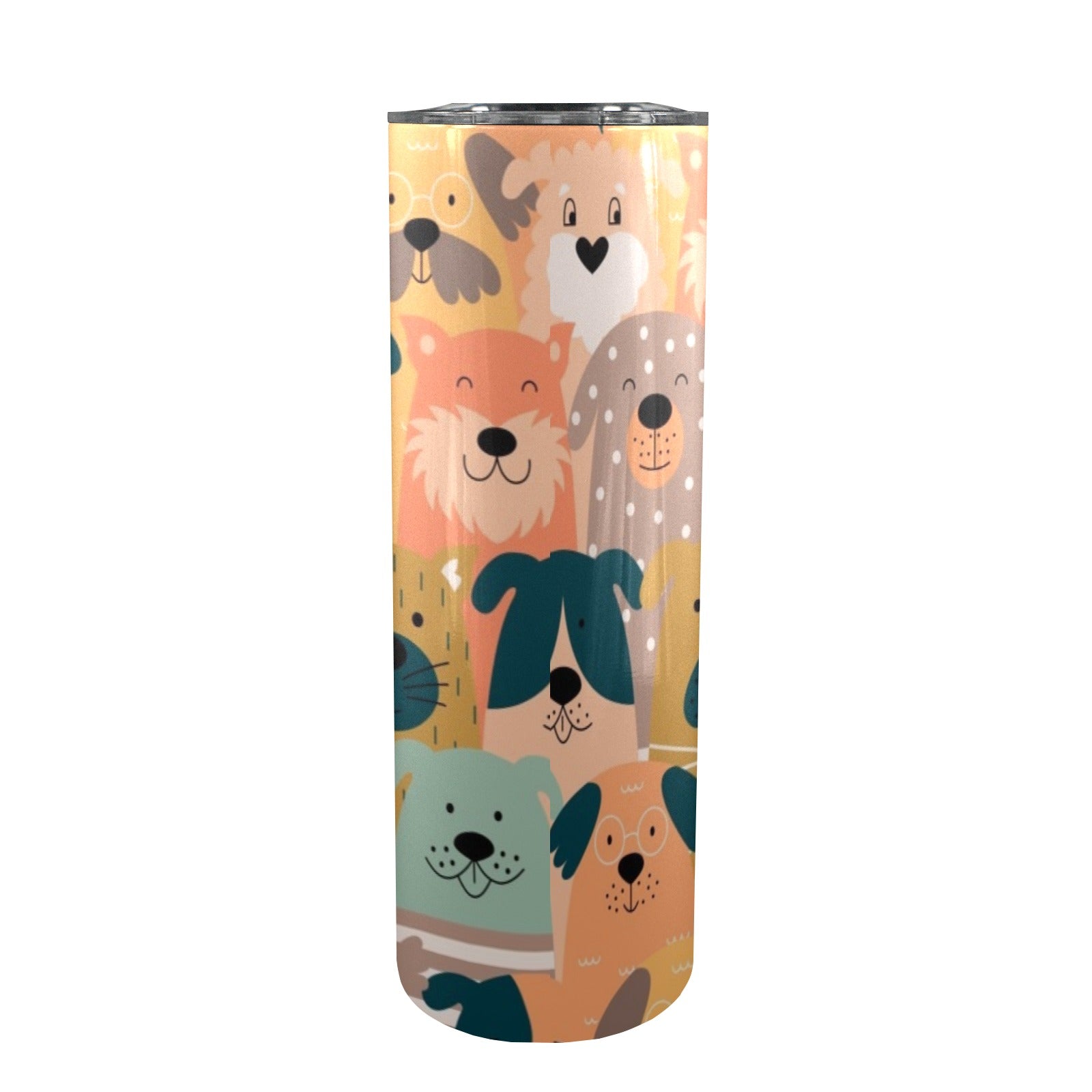 Lots Of Dogs - 20oz Tall Skinny Tumbler with Lid and Straw