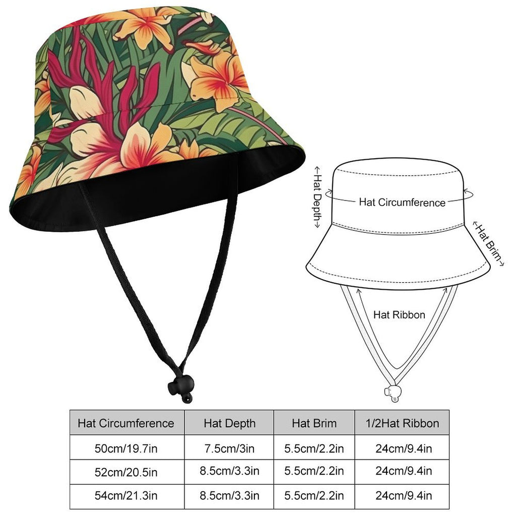 Retro Hawaiian Flower - Kids Bucket Hat