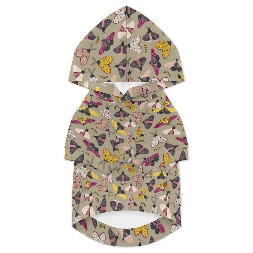 Pretty Moths Pet Hoodie (Large Size)