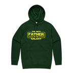 The Best Father In The Galaxy - Mens Hoodie Forest Green Mens Hoodie Dad Printed In Australia