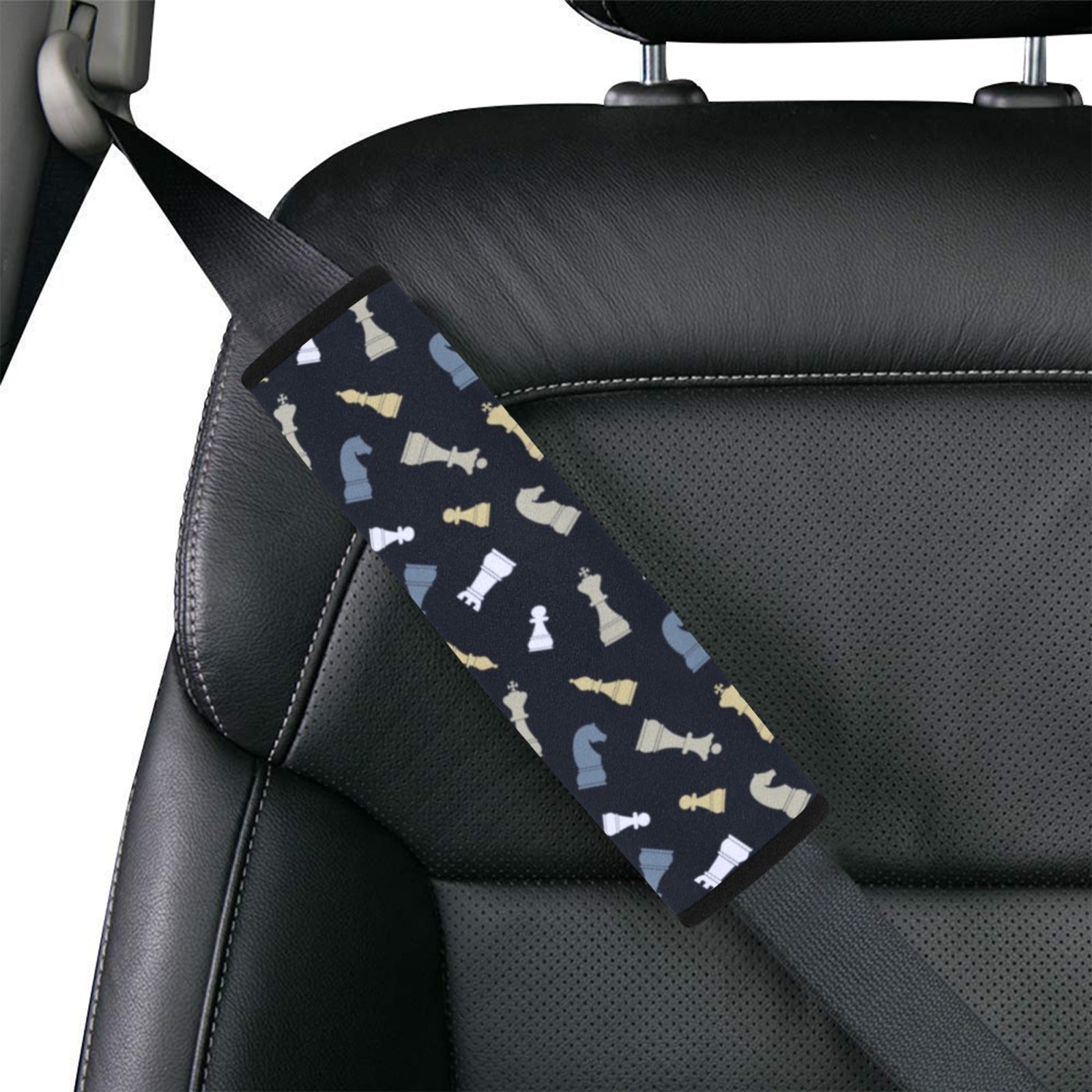 Chess Pattern - Car Seat Belt Cover 7''x10'' (Pack of 2)