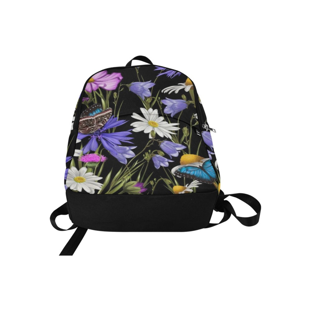Butterfly Flowers - Fabric Backpack