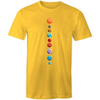 Our Solar System - Mens T-Shirt Yellow Mens T-shirt Printed In Australia Space