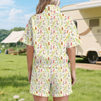 Tropical Surf Women's Windbreaker Short Set Women's Windbreaker Short Set Printed Offshore Surf