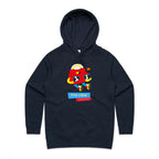 The View From The 90's - Womens Hoodie Navy Womens Hoodie Printed In Australia Retro