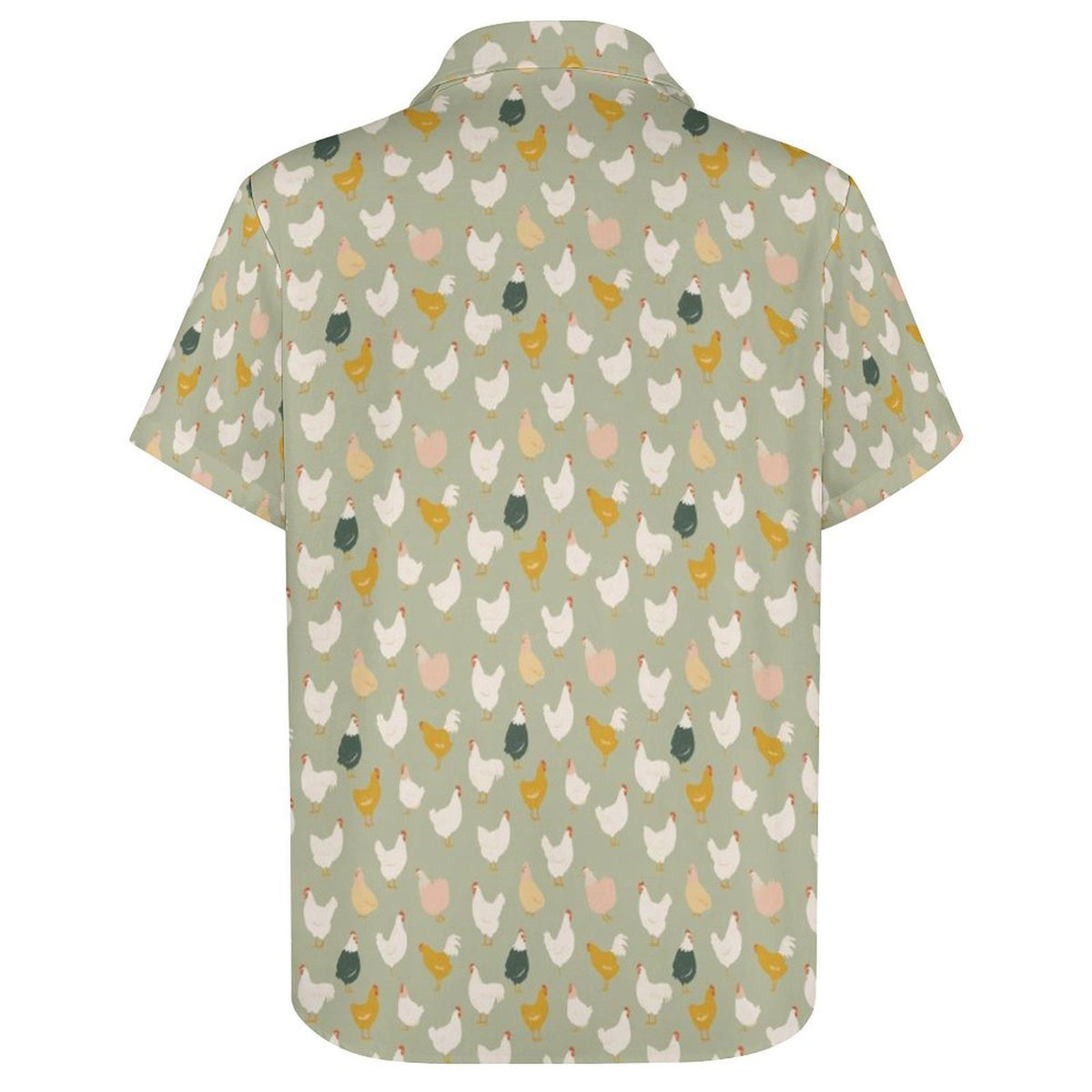 Chicken Life Women's Collared Pocketless Short Sleeve Shirt