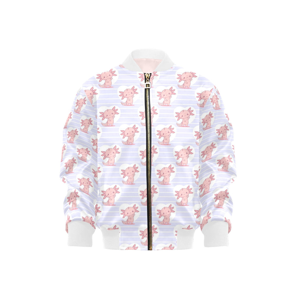Axolotl Love Kids Bomber Jacket