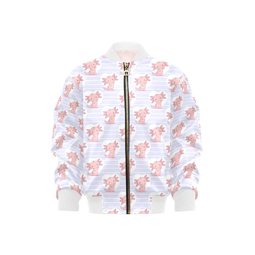 Axolotl Love Kids Bomber Jacket XL Kids Bomber Jacket animal Printed Offshore