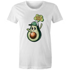Avocado, I Don't Give A Guac - Womens T-shirt White Womens T-shirt Food Printed In Australia