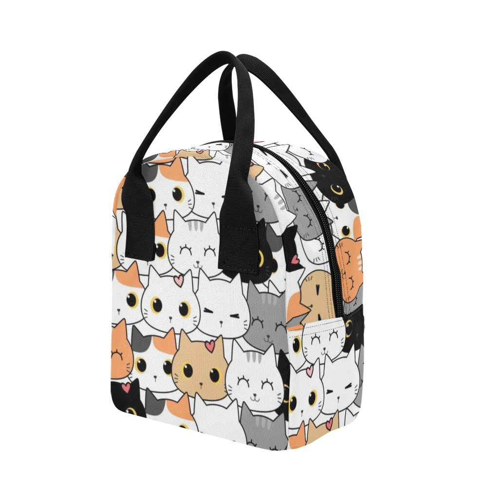 Cute Cartoon Cats - Zipper Lunch Bag Zipper Lunch Bag Printed Offshore