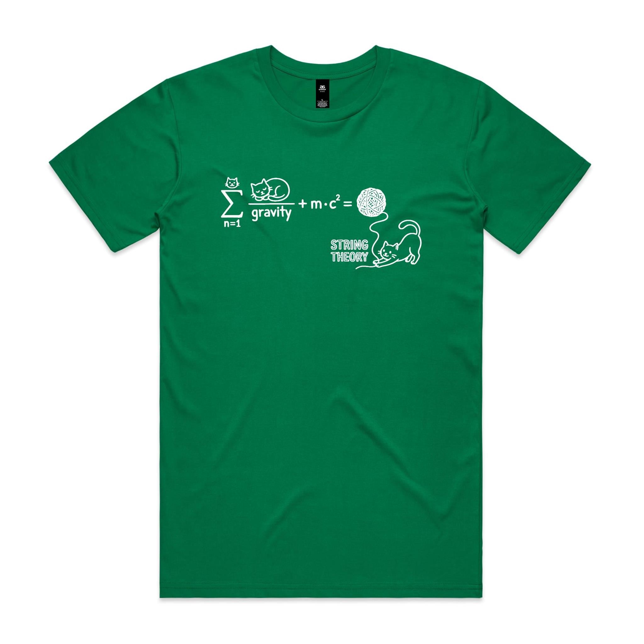 Cat String Theory Physics Men's AS Colour T-shirt