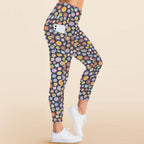 Groovy Flowers Women's High Waist Pockets Yoga Leggings