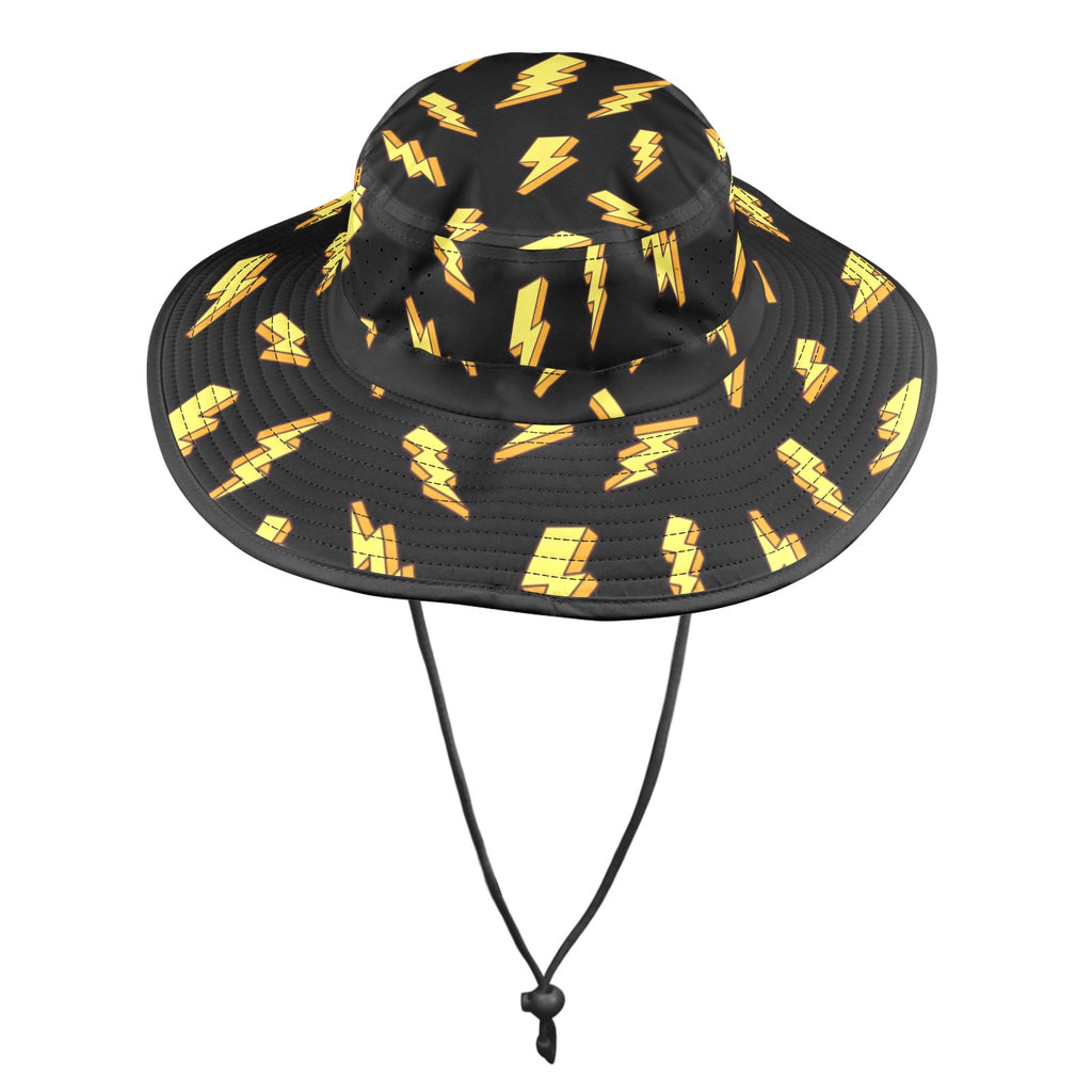 Lightning Bolts Wide Brim Bucket Hat Wide Brim Bucket Hat comic Printed Offshore