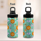 Safari Animals Kids Water Bottle with Chug Lid (12 oz) Kids Water Bottle with Chug Lid animal Printed Offshore