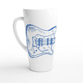 Guitar - White Latte 17oz Ceramic Mug Default Title Latte Mug Globally Fulfilled Music