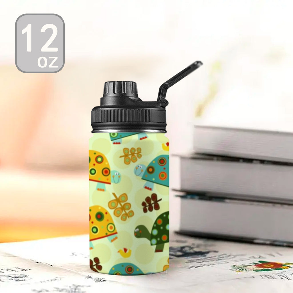 Quirky Turtles Kids Water Bottle with Chug Lid (12 oz) Kids Water Bottle with Chug Lid animal Ocean Printed Offshore