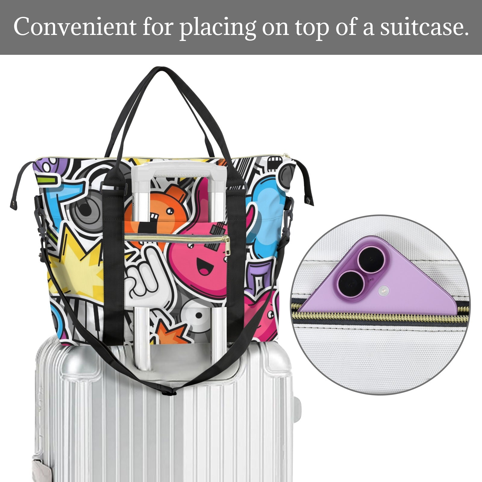 Sticker Music Duffle Bag-Simple (Model 1715) Duffle Bag-Simple (1715)
