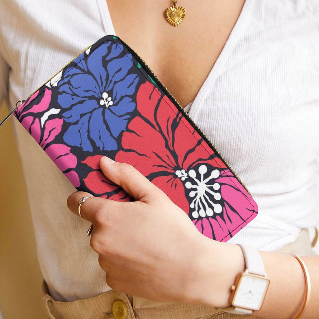 Bright And Bold Flowers - PU Leather Wallet
