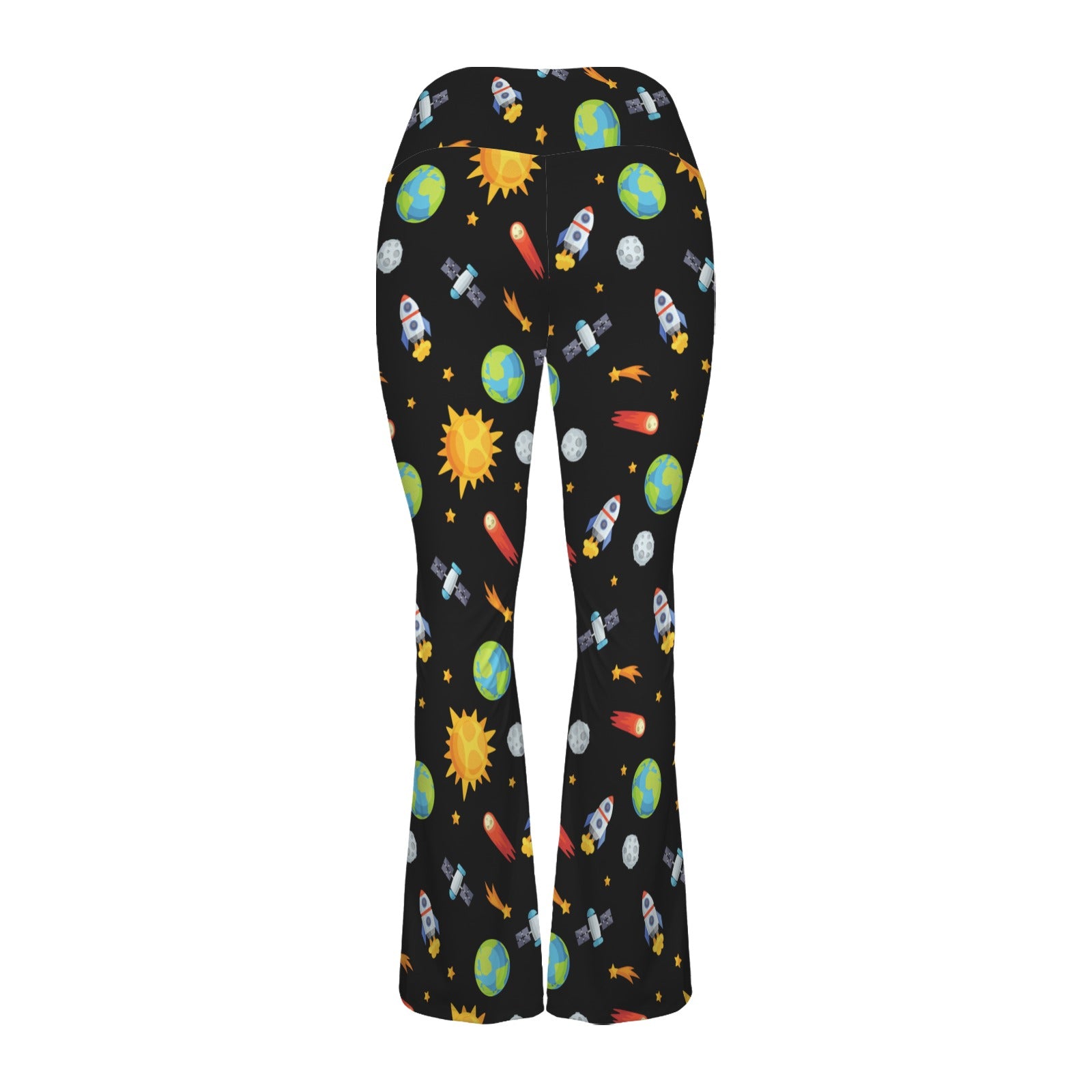 Busy Space High Waist Crossover Tummy Control Flare Leggings High Waist Flare Leggings Printed Offshore Space
