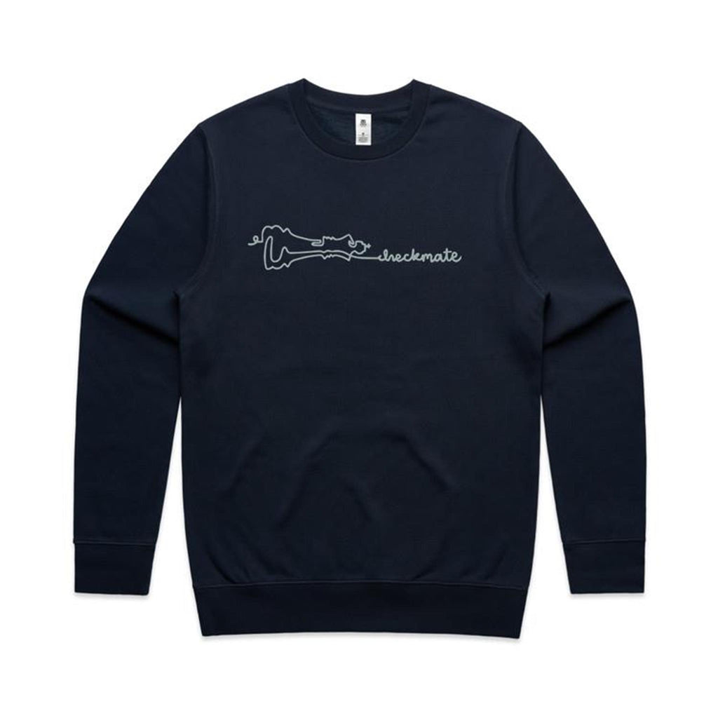 Checkmate, Chess - AS Colour Stencil Crew Sweatshirt Navy Sweatshirt Chess Games Printed In Australia