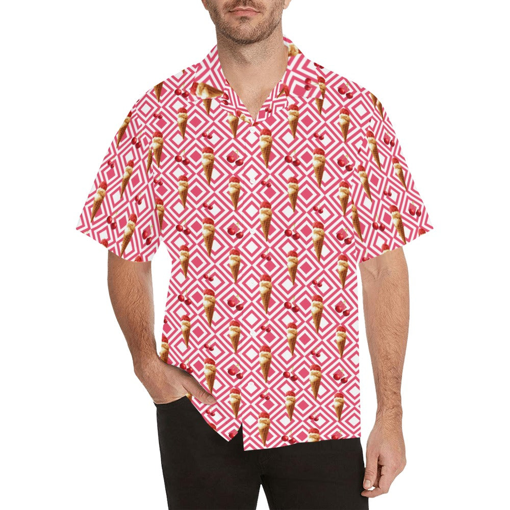 Cherry Ice-cream - Mens Hawaiian Shirt