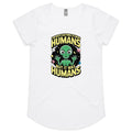 Alien, I'm Not Saying It Was Humans Women's AS Colour Scoop Neck T-Shirt White Womens Scoop Neck T-shirt Printed In Australia Sci Fi