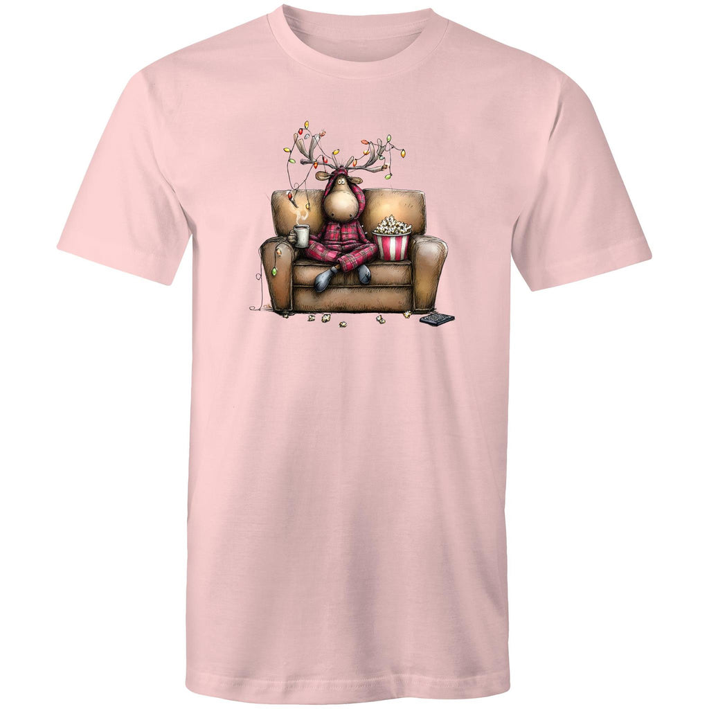 Reindeer, Christmas Movies Watching T-shirt - Mens T-Shirt