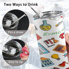 Science Time 20oz Tall Skinny Tumbler with Lid and Straw