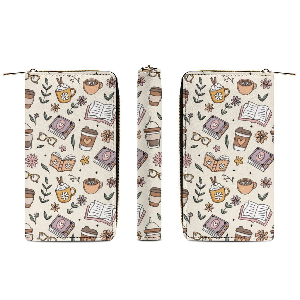 Books And Coffee -  PU Leather Wallet