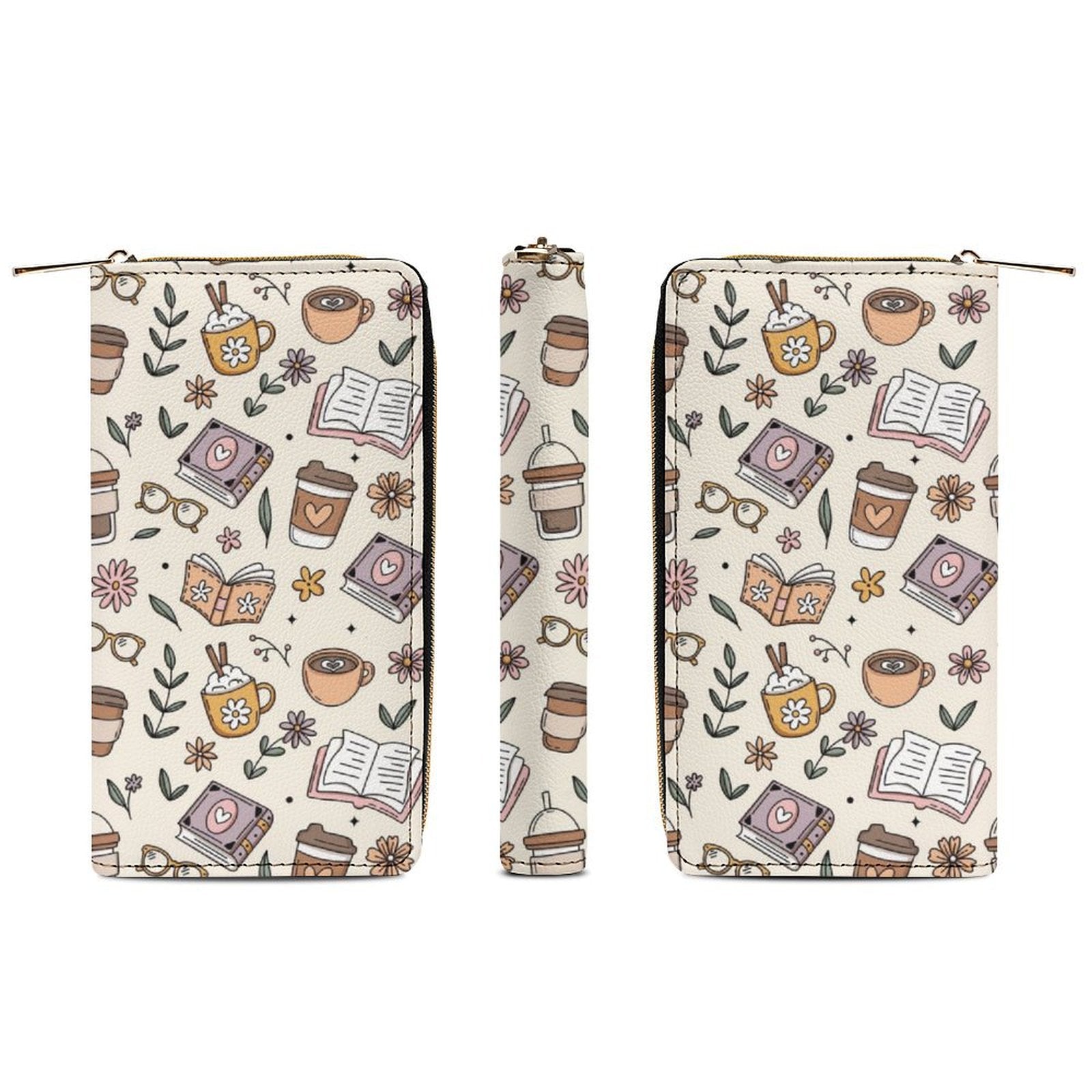 Books And Coffee -  PU Leather Wallet