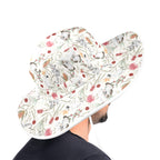Australian Plants And Animals Wide Brim Bucket Hat Wide Brim Bucket Hat animal Australia Plants Printed Offshore Reading