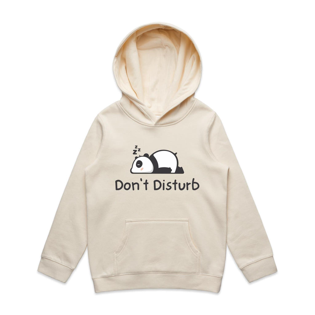 Panda, Don't Disturb - Kids Hoodie Ecru Kids Hoodie Printed In Australia