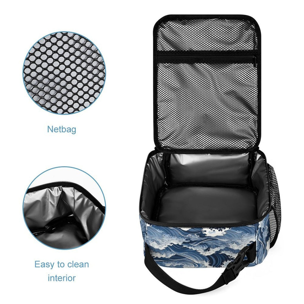 Japanese Waves Backpack, Lunch Bag & Pencil Case Set