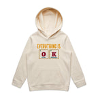 Everything Is OK, Periodic Table - Kids Hoodie Ecru Kids Hoodie Printed In Australia