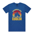 Drummer Dad, Like A Regular Dad But Cooler Men's AS Colour T-shirt Bright Royal Mens T-shirt Dad Music Printed In Australia