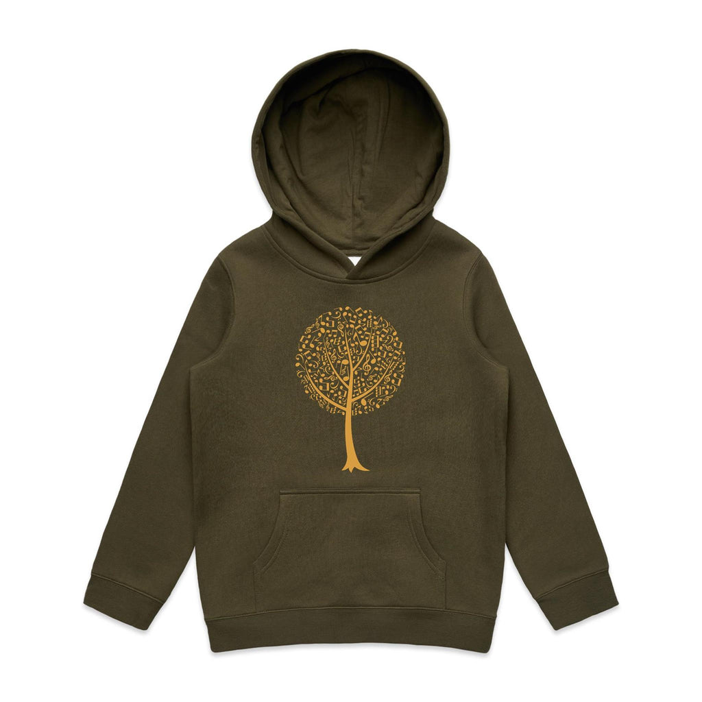 Music Tree - Kids Hoodie Army Kids Hoodie Printed In Australia