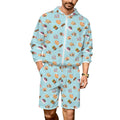Classic Aussie Food Icons Men's Lightweight Sun Hoodie & Shorts Set