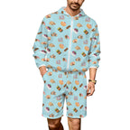 Classic Aussie Food Icons Men's Lightweight Sun Hoodie & Shorts Set
