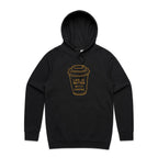 Life Is Better With Coffee - Mens Hoodie Black Mens Hoodie Coffee Printed In Australia