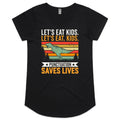 Punctuation Saves Lives, Dinosaur Women's AS Colour Scoop Neck T-Shirt