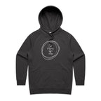 Life Happens, Coffee Helps - Womens Hoodie Coal Womens Hoodie Coffee Printed In Australia