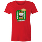 Brewtiful, Coffee Press - Womens T-shirt Red Womens T-shirt Coffee Printed In Australia