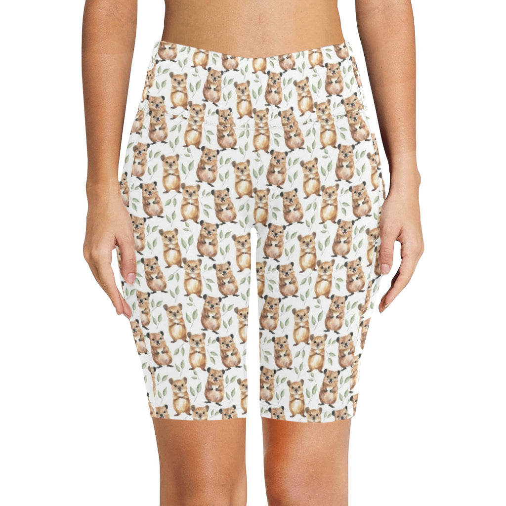 Quokkas Women's Bike Shorts With Side Pockets