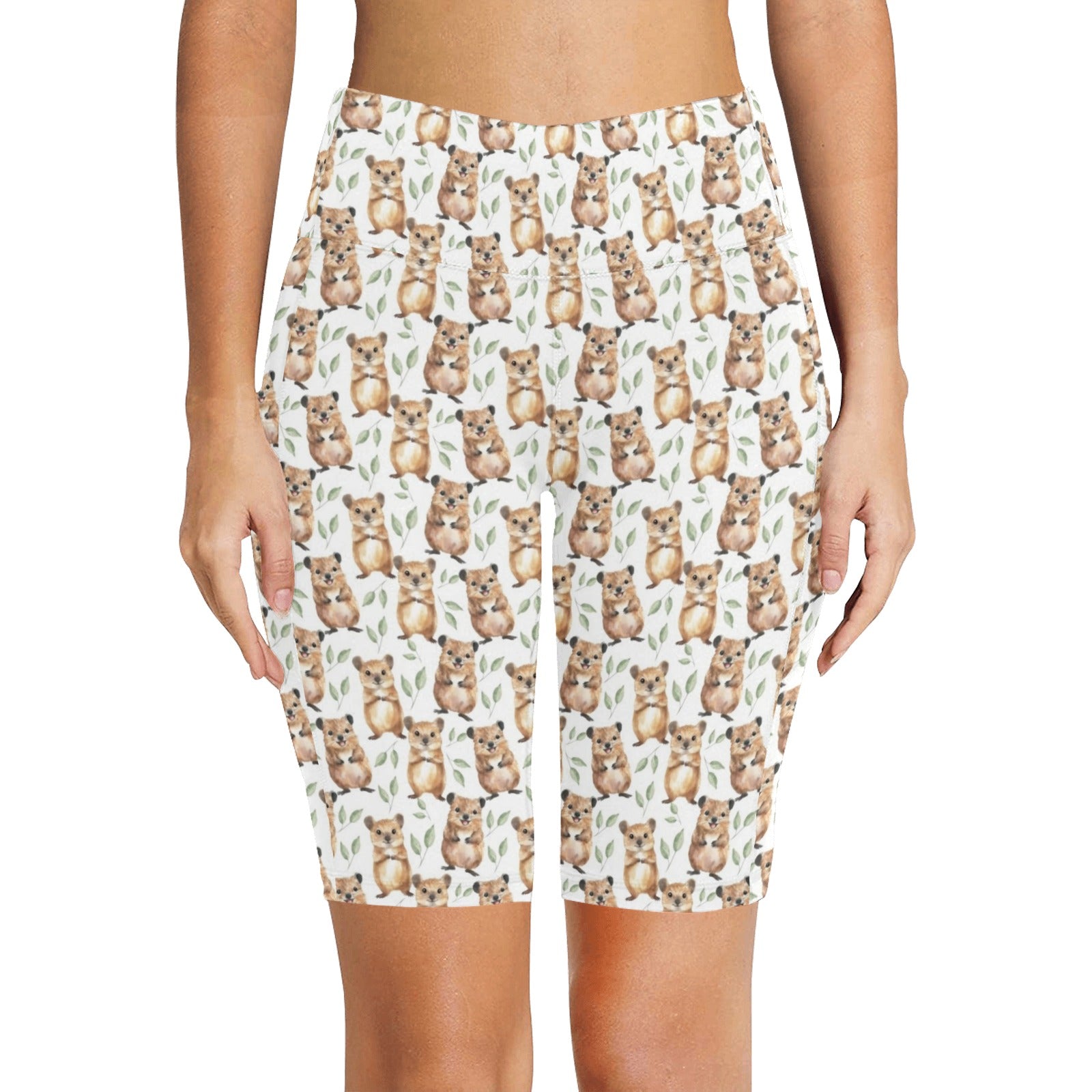Quokkas Women's Bike Shorts With Side Pockets