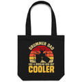 Drummer Dad, Like A Regular Dad But Cooler Canvas Tote Bag Default Title Tote Bag Dad Music Printed In Australia
