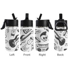 Rock Music 12oz Kids Water Bottle with Straw Lid