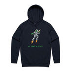 Alien Invasion, We Come In Peace - Mens Hoodie Navy Mens Hoodie Printed In Australia Sci Fi